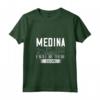 Donna Medina Arabia Saudita City Skyline Mappa Viaggi Maglietta - Collo a V - Città delle Meraviglie Saudite
