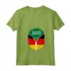Donna Arabia Saudita Germania Bandiera - Zipper Maglietta Collo a V Mix Heritage - Grande Regalo per Appassionati di Calcio