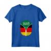 Donna Arabia Saudita Germania Bandiera - Zipper Maglietta Collo a V Mix Heritage - Grande Regalo per Appassionati di Calcio