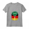Donna Arabia Saudita Germania Bandiera - Zipper Maglietta Collo a V Mix Heritage - Grande Regalo per Appassionati di Calcio