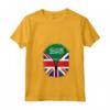 Donna Arabia Saudita Bandiera Britannica - Arabia Saudita Gran Bretagna UK Zipper Maglietta con Collo a V - Mix Heritage Cuore Bandiere - Regalo per chi Ama entrambi i Paesi