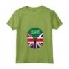 Donna Arabia Saudita Bandiera Britannica - Arabia Saudita Gran Bretagna UK Zipper Maglietta con Collo a V - Mix Heritage Cuore Bandiere - Regalo per chi Ama entrambi i Paesi