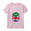 Donna Arabia Saudita Bandiera Britannica - Arabia Saudita Gran Bretagna UK Zipper Maglietta con Collo a V - Mix Heritage Cuore Bandiere - Regalo per chi Ama entrambi i Paesi