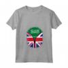 Donna Arabia Saudita Bandiera Britannica - Arabia Saudita Gran Bretagna UK Zipper Maglietta con Collo a V - Mix Heritage Cuore Bandiere - Regalo per chi Ama entrambi i Paesi
