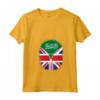 Donna Arabia Saudita Bandiera britannica - Arabia Saudita Gran Bretagna UK Zipper Maglietta con Collo a V - Cuore Arabia Saudita britannica - Design unico per Regno Unito