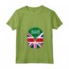 Donna Arabia Saudita Bandiera britannica - Arabia Saudita Gran Bretagna UK Zipper Maglietta con Collo a V - Cuore Arabia Saudita britannica - Design unico per Regno Unito