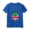 Donna Arabia Saudita Bandiera britannica - Arabia Saudita Gran Bretagna UK Zipper Maglietta con Collo a V - Cuore Arabia Saudita britannica - Design unico per Regno Unito