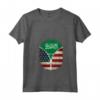 Donna Arabia Saudita Bandiera USA - USA Arabia Saudita Zipper Maglietta con Collo a V - Mix Heritage Design - Ideale Regalo per Mezzo Americano e 1/2 Arabia Saudita