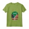Donna Arabia Saudita Bandiera USA - USA Arabia Saudita Zipper Maglietta con Collo a V - Mix Heritage Design - Ideale Regalo per Mezzo Americano e 1/2 Arabia Saudita