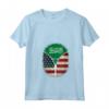 Donna Arabia Saudita Bandiera USA - USA Arabia Saudita Zipper Maglietta con Collo a V - Mix Heritage Design - Ideale Regalo per Mezzo Americano e 1/2 Arabia Saudita