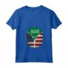 Donna Arabia Saudita Bandiera USA - USA Arabia Saudita Zipper Maglietta con Collo a V - Mix Heritage Design - Ideale Regalo per Mezzo Americano e 1/2 Arabia Saudita