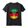 Arabia Saudita Germania Bandiera Arabia Saudita Tedesco Zipper Maglietta - Mix Hispanic Heritage Design - Regalo Unico per Appassionati di Calcio