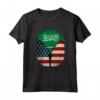 Arabia Saudita Bandiera USA - Zipper Maglietta Mix Heritage Design - Regalo per Heritage Misto Americano-Saudita