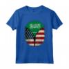 Arabia Saudita Bandiera USA - Zipper Maglietta Mix Heritage Design - Regalo per Heritage Misto Americano-Saudita