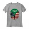 Arabia Saudita Bandiera USA - Zipper Maglietta Mix Heritage Design - Regalo per Heritage Misto Americano-Saudita