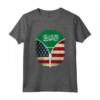 Arabia Saudita Bandiera USA - Zipper Maglietta Mix Heritage Design - Ideale Regalo per Americani e Sauditi