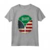 Arabia Saudita Bandiera USA - Zipper Maglietta Mix Heritage Design - Ideale Regalo per Americani e Sauditi