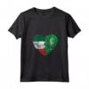 Donna Arabia Saudita Bandiera Italiana Cuore | Italia Saudi Flag Roots Maglietta con Collo a V - Mostra il Tuo Orgoglio per le Tue Radici