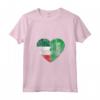 Donna Arabia Saudita Bandiera Italiana Cuore | Italia Saudi Flag Roots Maglietta con Collo a V - Mostra il Tuo Orgoglio per le Tue Radici