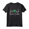 Arabia Saudita Battito Cardiaco ECG Pulse Maglietta con Bandiera e Radici - Mostra il Tuo Amore e Orgoglio per l'Arabia Saudita