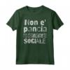 Citazioni Italiane Divertenti - Non è Pancia ma Distanziamento Sociale Maglietta - Idea Regalo per Compleanno, Natale, Anniversario