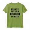 INSANE ASYLUM Tshirt INMATE - Costume di Halloween Prigioniero Arancione - Maglietta Horror per Feste a Tema