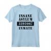 INSANE ASYLUM Tshirt INMATE - Costume di Halloween Prigioniero Arancione - Maglietta Horror per Feste a Tema