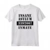 INSANE ASYLUM Tshirt INMATE - Costume di Halloween Prigioniero Arancione - Maglietta Horror per Feste a Tema