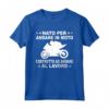 Nato Per Andare In Moto Costretto Ad Andare Al Lavoro - Maglietta per Motociclisti - Regalo per Natale, Pasqua e Compleanno