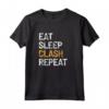 Eat Sleep Clash Ripeti - Maglietta Gioco Mobile Arancione - Ideale per Community e Clan di Clash Royale