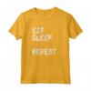Eat Sleep Clash Ripeti - Maglietta Gioco Mobile Arancione - Ideale per Community e Clan di Clash Royale