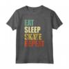Skateboarding Vintage Skateboard Eat Sleep Maglietta - Design retrò per Skater di Tutte le Età - Ideale come Regalo