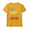 Skateboarding Vintage Skateboard Eat Sleep Maglietta - Design retrò per Skater di Tutte le Età - Ideale come Regalo
