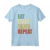 Skateboarding Vintage Skateboard Eat Sleep Maglietta - Design retrò per Skater di Tutte le Età - Ideale come Regalo