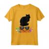 Gatto di Halloween - Spooky Maglietta Donna Uomo Gatto Nero - Ideale per Amanti dei Gatti e Feste a Tema
