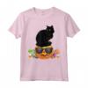 Gatto di Halloween - Spooky Maglietta Donna Uomo Gatto Nero - Ideale per Amanti dei Gatti e Feste a Tema