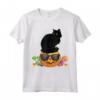 Gatto di Halloween - Spooky Maglietta Donna Uomo Gatto Nero - Ideale per Amanti dei Gatti e Feste a Tema