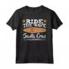 Ride The Wave Santa Cruz California Surfer Surfboard Maglietta - Design Retro Vintage - Ideale per gli Amanti del Surf