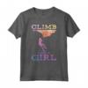 Boulder Climber Donna Ragazza Bambini Arrampicata Maglietta - Regalo per Scalatori di Roccia - Design Vintage per Amanti dell'Arrampicata