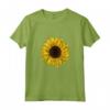 Camicia Grafica Girasole da Donna - T-shirt Estiva Casual con Stampa Fiore - Regalo Unico per Compleanni e Ringraziamento