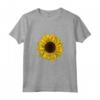 Camicia Grafica Girasole da Donna - T-shirt Estiva Casual con Stampa Fiore - Regalo Unico per Compleanni e Ringraziamento