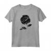 Bella Rosa Nera Fiore Rosa Maglietta - Design Floreale Gotico Unisex - Regalo Romantico per San Valentino e Matrimoni
