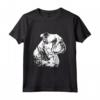 Bulldog Inglese Arte Amore Bulldog Maglietta - Regalo Carino per Addestratori e Proprietari di Bulldog