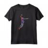 Giocatore di Basket Slam Dunk Rosso Frattale - Maglietta Arte Astratta Sport - Regalo Unico per Natale o Compleanno
