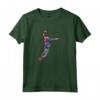 Giocatore di Basket Slam Dunk Rosso Frattale - Maglietta Arte Astratta Sport - Regalo Unico per Natale o Compleanno