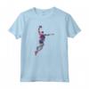 Giocatore di Basket Slam Dunk Rosso Frattale - Maglietta Arte Astratta Sport - Regalo Unico per Natale o Compleanno