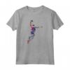 Giocatore di Basket Slam Dunk Rosso Frattale - Maglietta Arte Astratta Sport - Regalo Unico per Natale o Compleanno