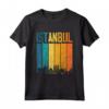 Istanbul Turchia Retro Vintage Tramonto Skyline Maglietta - Souvenir Città per Viaggiatori e Backpacker