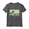 La Grande Onda off Kanagawa Cool Vintage Pittura Giapponese Maglietta - Design Artistico Giapponese - Ideale come Regalo di Compleanno per Amanti dell'Arte e della Cultura Giapponese