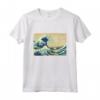 La Grande Onda off Kanagawa Cool Vintage Pittura Giapponese Maglietta - Design Artistico Giapponese - Ideale come Regalo di Compleanno per Amanti dell'Arte e della Cultura Giapponese